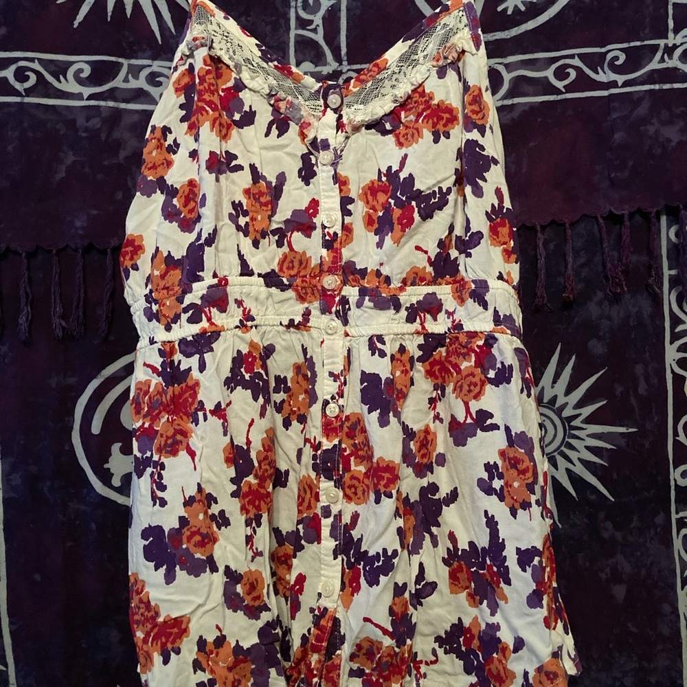 Decree Floral Button Up Babydoll Tank